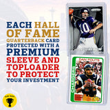 Hall of Fame Football Card Gift Set – 12 Assorted Star Quarterbacks with 1 Rookie, Relic, or Serial Card + Free Fantasy Football eBook