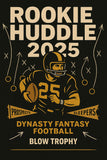 Rookie Huddle: 2025 Rookie Prospects and Sleepers for Dynasty Fantasy Football Paperback Book by Blow Trophy