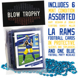 Los Angeles Rams Super Bowl Football Card Bundle, Set of 6 Assorted Matthew Stafford Cooper Kupp Odell Beckham Jr Aaron Donald Jalen Ramsey Von Miller Football Cards Protected by Sleeve and Toploader