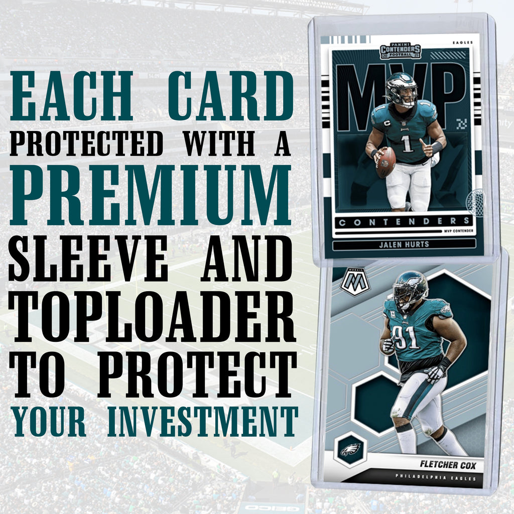 Philadelphia Eagles Super Bowl LVII Football Card Bundle, Set of 6