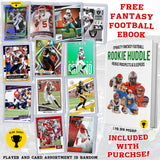 NFL Wide Receiver Football Card Bundle, Assorted Set of 12 Mint Star WR Football Cards Gift Set, Includes one Relic, Serial, or Rookie, Protected by Sleeve and Toploader with Fantasy Football eBook