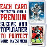 Cam Newton Football Card Bundle, Set of 6 Assorted New England Patriots Auburn Tigers Mint Football Cards Gift Set of MVP Quarterback Cam Newton, Protected by Sleeve and Toploader