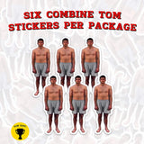 Combine Tom Sticker Bundle, Set of 6 Pro Football Scouting Combine Tom Brady Stickers, Super Bowl Champion Quarterback Tom Brady of the Tampa Bay Buccaneers New England Patriots Michigan Wolverines