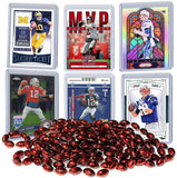 Tom Brady Football Card Bundle, Set of 6 Assorted Mint Football Cards, Sleeved and Toploaded