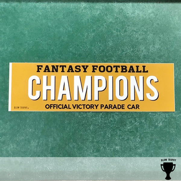Fantasy Football Champion Bumper Sticker - Fantasy Football First Place Award