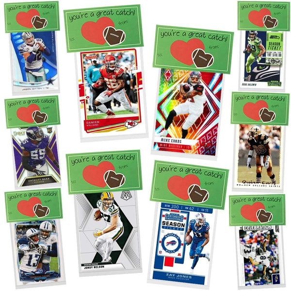 Football Valentines Day Cards for Kids School Classroom Exchange, You're A Great Catch 10 Pack, New Football Card Packs Party Favor Supplies, Creative and Cute HASSLE FREE Pre Assembled Gift Idea