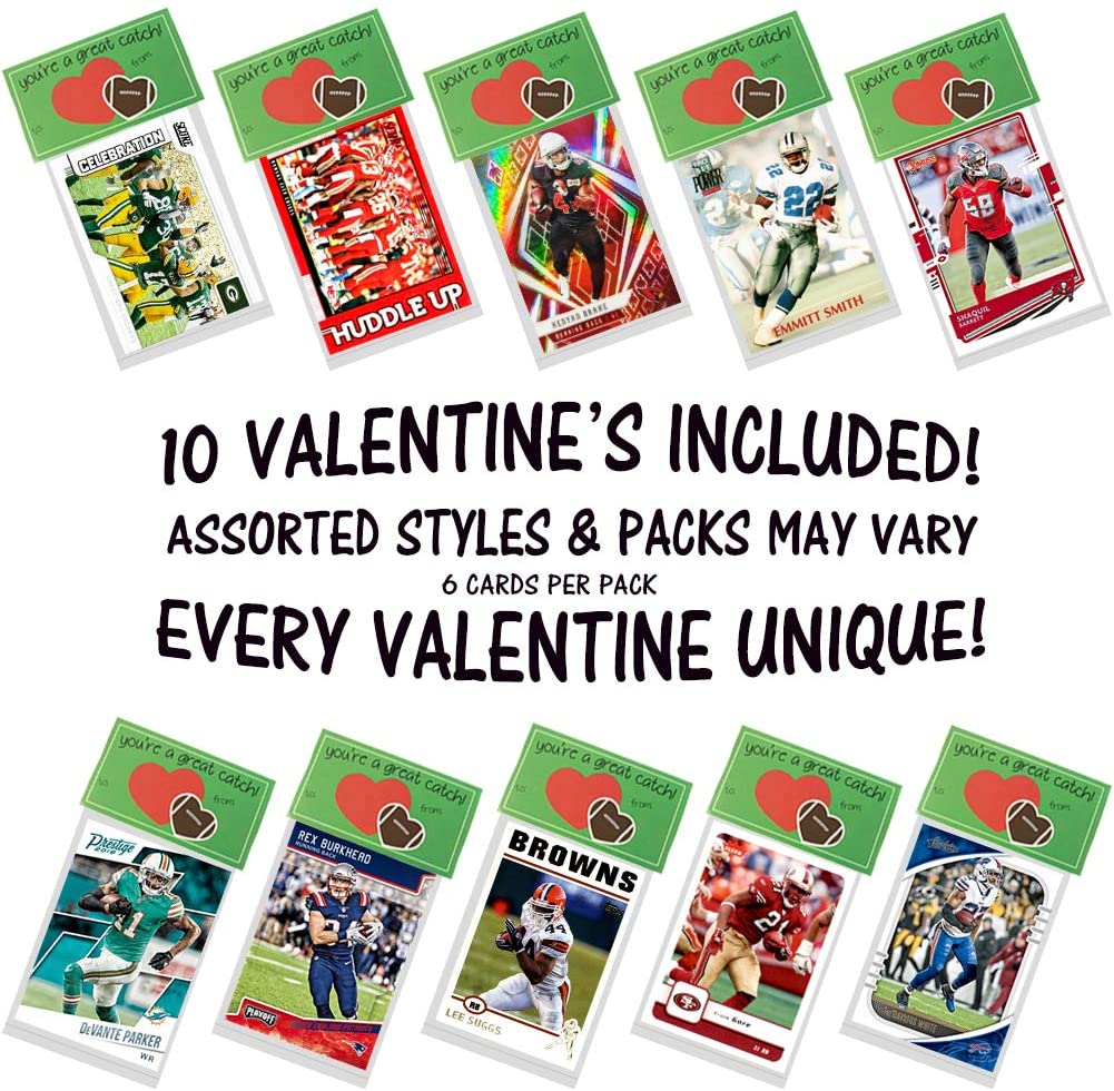 Valentines Boxes for Kids - Football Valentine Day Cards for Classroom