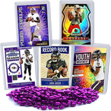 Lamar Jackson Football Card Bundle, Set of 5 Assorted Baltimore Ravens and Louisville Cardinals Mint Football Cards Gift Set of Heisman MVP Quarterback Lamar Jackson, Protected by Sleeve and Toploader