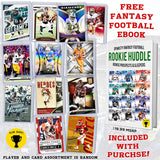 NFL Running Back Football Card Bundle, Assorted Set of 12 Mint Star RB Football Cards Gift Set, Includes one Relic, Serial, or Rookie, Protected by Sleeve and Toploader