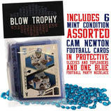 Cam Newton Football Card Bundle, Set of 6 Assorted New England Patriots Auburn Tigers Mint Football Cards Gift Set of MVP Quarterback Cam Newton, Protected by Sleeve and Toploader