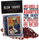 Tom Brady Football Card Bundle, Set of 6 Assorted Mint Football Cards, Sleeved and Toploaded