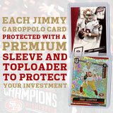 Jimmy Garoppolo Football Card Bundle, Set of 2 Assorted Jimmy Garoppolo San Francisco 49ers Mint Football Cards and 2014 Topps Chrome Football Pack Gift Set, 6 Cards Total, Sleeve Toploader Protected