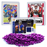 Lamar Jackson Football 3 Card Set with One Authentic Lamar Jackson Jersey Relic Memorabilia Card - Baltimore Ravens Louisville Cardinals