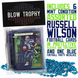 Russell Wilson Football Card Bundle, Set of 6 Assorted Seattle Seahawks and Wisconsin Badgers Mint Football Cards of Quarterback Super Bowl Champion Russell Wilson, Protected by Sleeve and Toploader